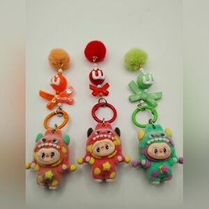 Adorable Monster Keychain Trio for Kids